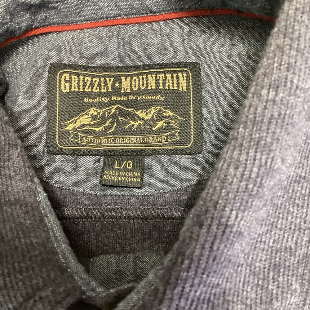 Grizzly Mountain Button-Up Shirt – Men’s Long Sleeve, Size Large - Picture 4 of 7